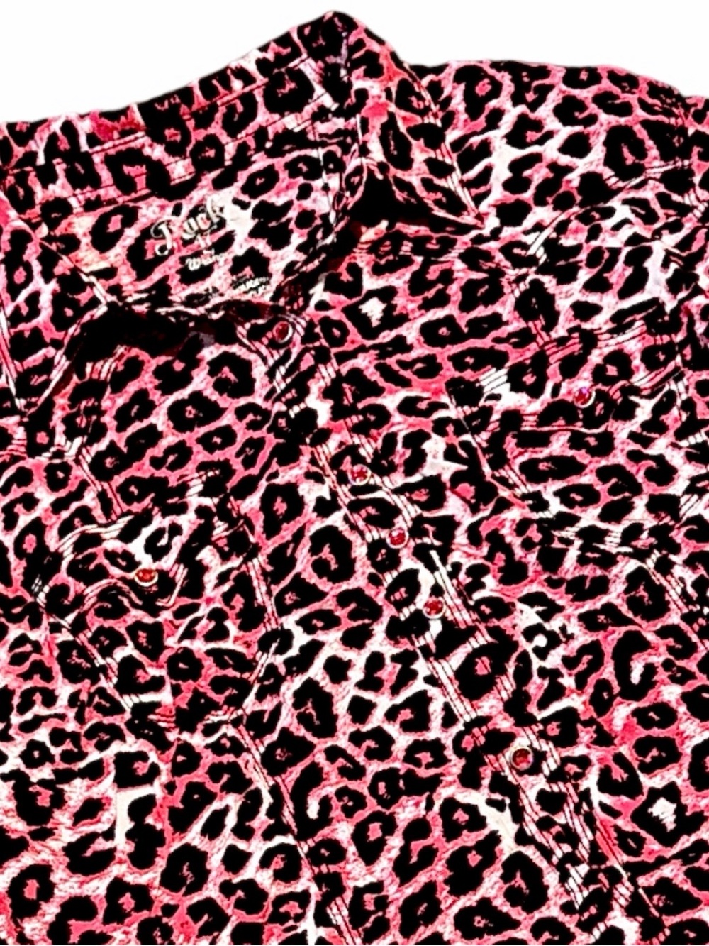 💗 Rock 47 by Wrangler Pink Leopard Western Shirt